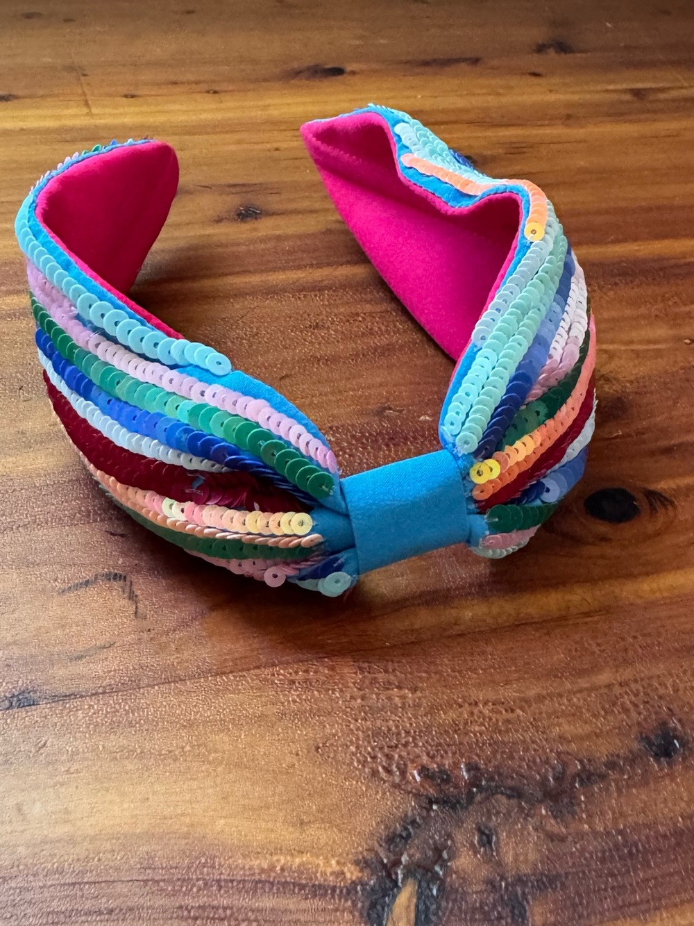 Fully sequined rainbow headband new
